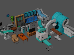 LowPoly Medical Equipment 3Dモデル