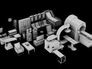 LowPoly Medical Equipment 3Dモデル