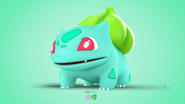 Bulbasaur Pokemon Modèle 3D .c4d .max .obj .3ds .fbx .stl .blend 