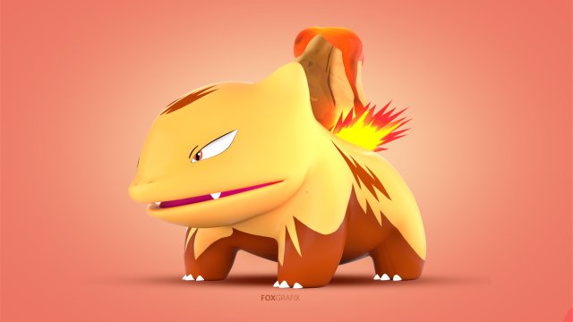 Pokemon Bulbasaur Fire Concept Modèle 3D .c4d .max .obj .3ds .fbx .stl .blend 