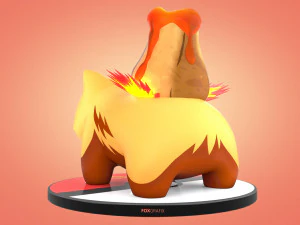 Concetto di fuoco di Pokemon Bulbasaur Modello 3D