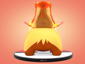 Pokemon Bulbasaur Fire Concept Modèle 3D