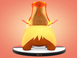 Concetto di fuoco di Pokemon Bulbasaur Modello 3D