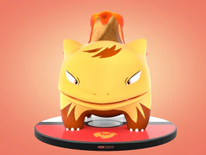Concetto di fuoco di Pokemon Bulbasaur Modello 3D