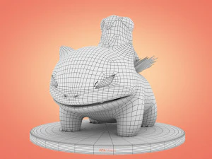 Concetto di fuoco di Pokemon Bulbasaur Modello 3D