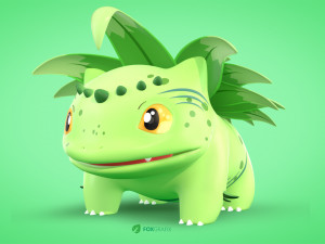 Pokemon Bulbasaur Grass Concept 3D Model