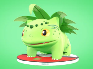Concetto di erba Pokemon Bulbasaur Modello 3D