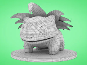 Concetto di erba Pokemon Bulbasaur Modello 3D