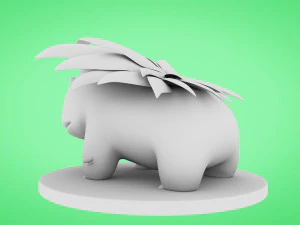 Concetto di erba Pokemon Bulbasaur Modello 3D