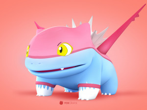 Pokemon Bulbasaur Fighting Concept 3D Model