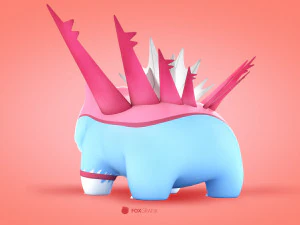 Concetto di combattimento di Pokemon Bulbasaur Modello 3D