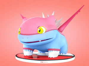 Concetto di combattimento di Pokemon Bulbasaur Modello 3D