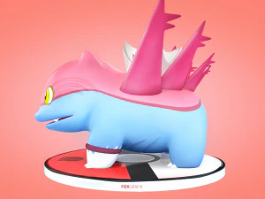 Concetto di combattimento di Pokemon Bulbasaur Modello 3D