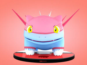 Concetto di combattimento di Pokemon Bulbasaur Modello 3D