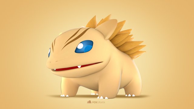Pokemon Bulbasaur Ground Concept 3Dモデル .c4d .max .obj .3ds .fbx .stl .blend 