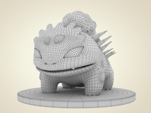 Pokemon Bulbasaur Rock Concept 3D Модель
