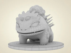 Pokemon Bulbasaur Rock Concept 3D Model