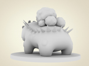Pokemon Bulbasaur Rock Concept 3D Модель