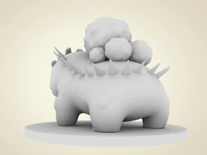 Pokemon Bulbasaur Rock Concept 3D Model