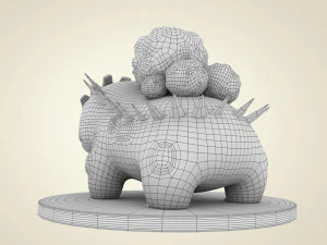 Pokemon Bulbasaur Rock Concept 3D Model