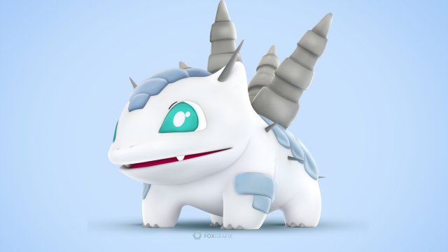 Pokemon Bulbasaur Steel Type Concept 3D 模型 .c4d .max .obj .3ds .fbx .stl .blend 