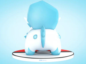 Pokemon Bulbasaur Ice Type Concept 3D Model