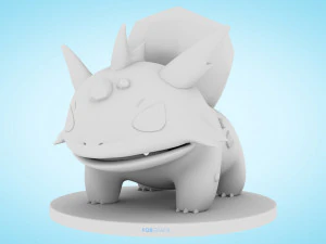 Pokemon Bulbasaur Ice Type Concept 3D Model