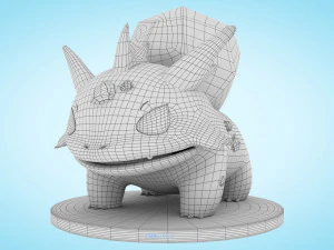 Pokemon Bulbasaur Ice Type Concept 3D Model
