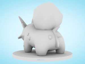 Pokemon Bulbasaur Ice Type Concept 3D Model