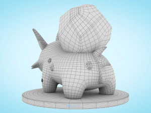 Pokemon Bulbasaur Ice Type Concept 3D Model