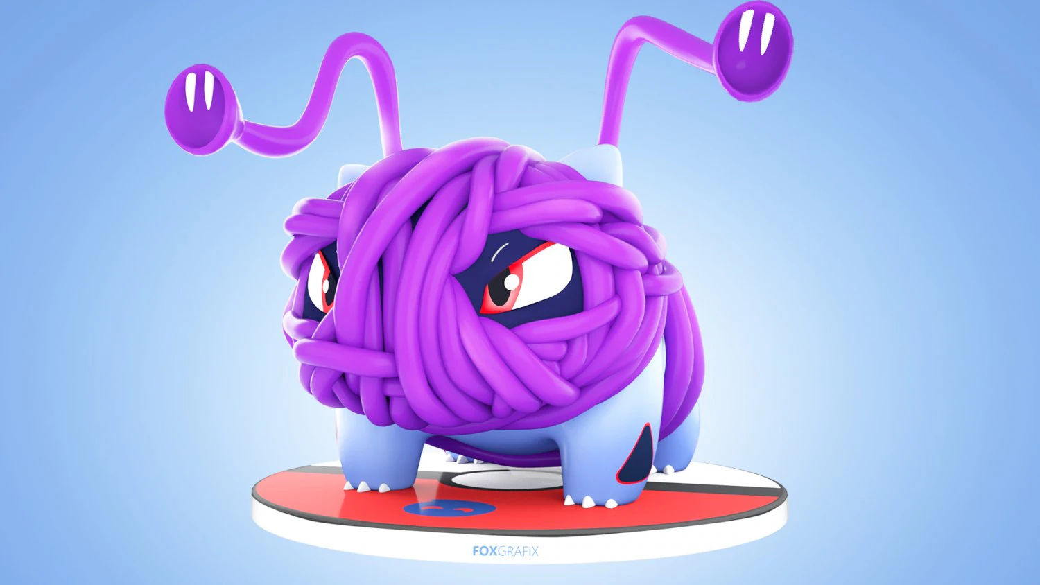 Concetto di tipo fantasma di Pokemon Bulbasaur Modello 3D .c4d .max .obj .3ds .fbx .stl .blend