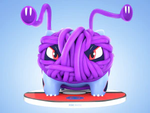 Concetto di tipo fantasma di Pokemon Bulbasaur Modello 3D