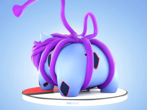 Concetto di tipo fantasma di Pokemon Bulbasaur Modello 3D