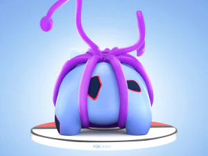 Concetto di tipo fantasma di Pokemon Bulbasaur Modello 3D