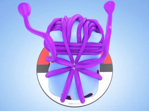 Concetto di tipo fantasma di Pokemon Bulbasaur Modello 3D