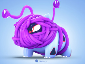 Pokemon Bulbasaur Ghost Type Concept 3D 模型