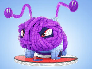 Concetto di tipo fantasma di Pokemon Bulbasaur Modello 3D