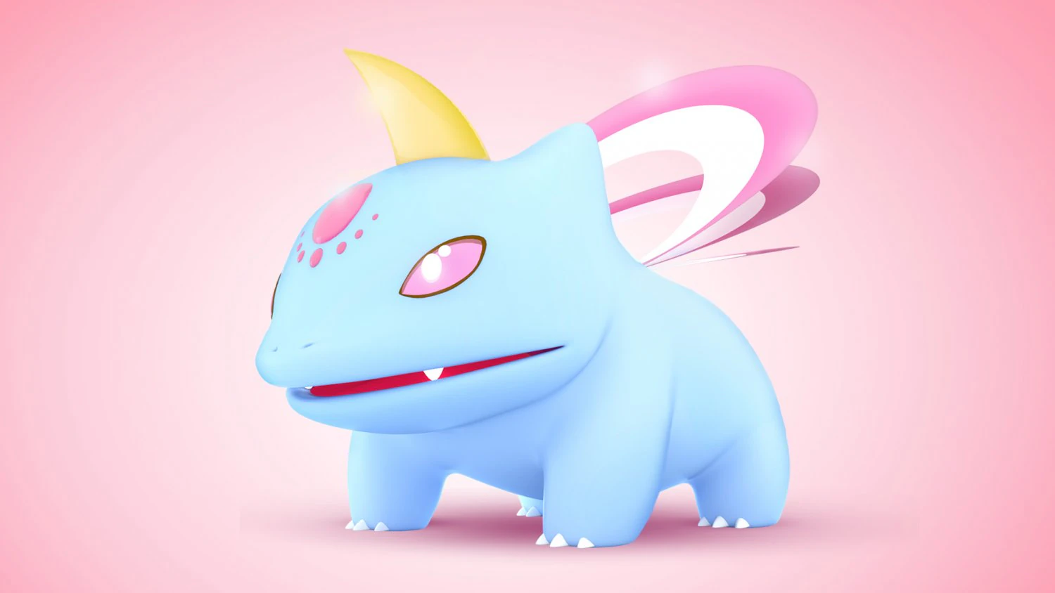 Pokemon Bulbasaur Psychic Type Concept 3D Model .c4d .max .obj .3ds .fbx .stl .blend
