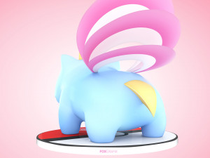 Pokemon Bulbasaur Psychic Type Concept Modelo 3D