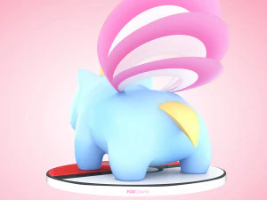 Pokemon Bulbasaur Psychic Type Concept 3D Model