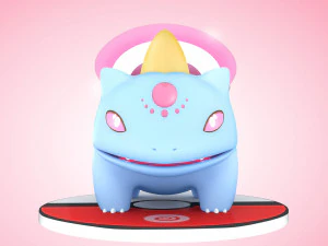 Pokemon Bulbasaur Psychic Type Concept 3D Model