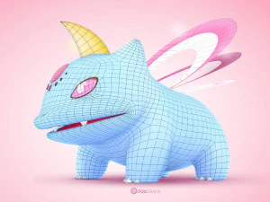 Pokemon Bulbasaur Psychic Type Concept 3D Model