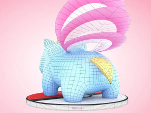 Pokemon Bulbasaur Psychic Type Concept 3D Model