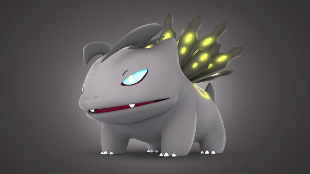 Pokemon Bulbasaur Dark Type Concept Modello 3D .c4d .max .obj .3ds .fbx .stl .blend 