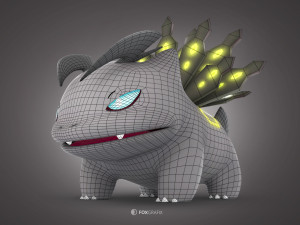Pokemon Bulbasaur Dark Type Concept Modello 3D