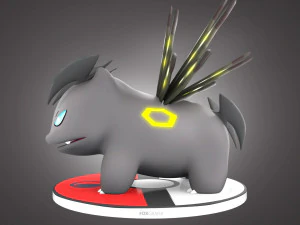 Pokemon Bulbasaur Dark Type Concept 3D Model