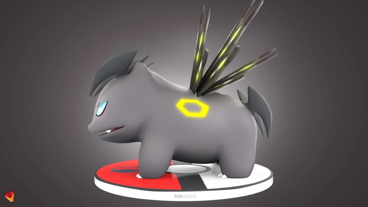 Pokemon Bulbasaur Dark Type Concept Modelo 3D in Cartoon 3DExport