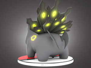 Pokemon Bulbasaur Dark Type Concept Modello 3D