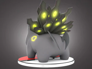Pokemon Bulbasaur Dark Type Concept 3D Model
