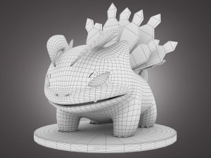 Pokemon Bulbasaur Dark Type Concept Modello 3D